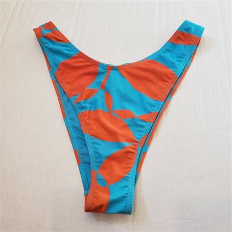 Fabletics Swim Fabletics High Cut Classic Bikini Bottom Blueorange Size X Large Poshmark
