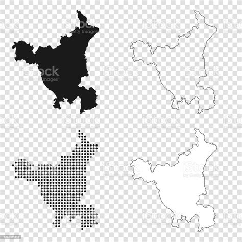 Ilustración De Mapas Haryana Para El Diseño Negro Contorno Mosaico Y