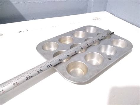 Mini Muffin Pan Cup Cupcake Tin Vintage Mirro Aluminum Baking