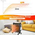 Electric Mica Space Portable Heater With Adjustable Thermostat Costway