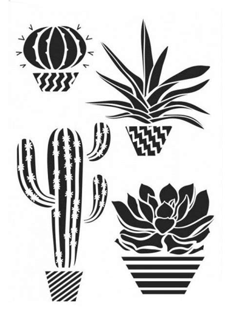 Трафареты Кактуса. Скачать и распечатать трафареты Кактуса.