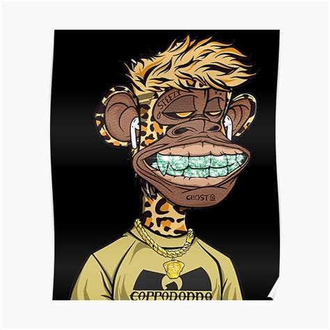 Nft Monkey In Yellow Like Travis Scott Bored Ape Yacht Club Poster