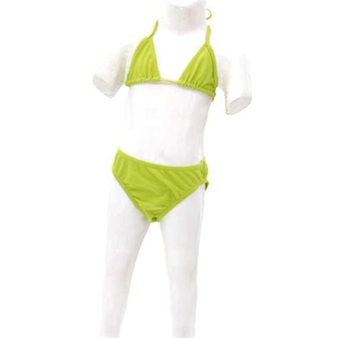 Maillot de bain Enfant Bikini pièces Kan Orangé vert Pistache