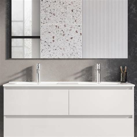 Evineo Ineo2 Double Washbasin White BE0408WH REUTER