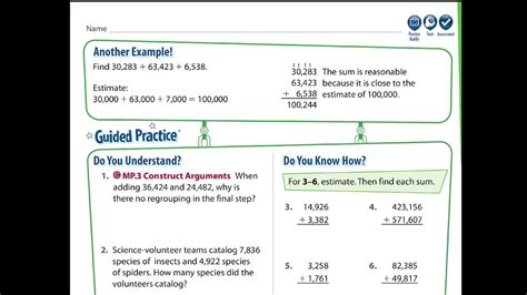 Lesson Adding Whole Numbers Envision Math Th Grade Youtube