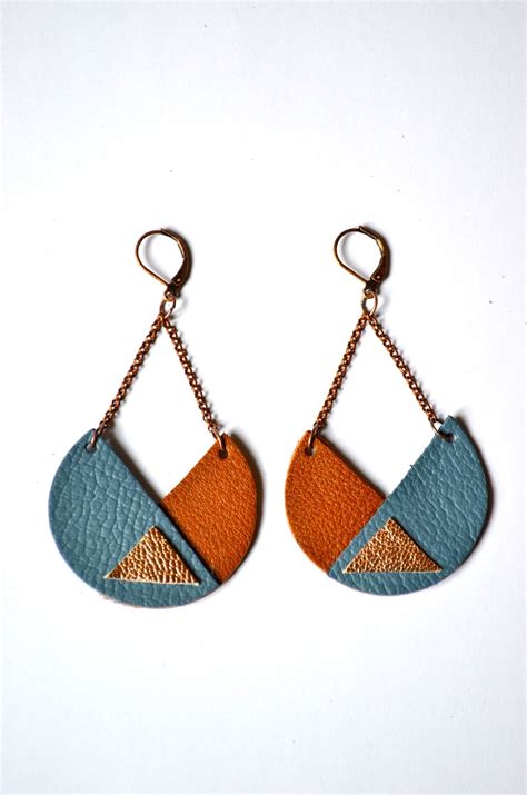 Handmade leather jewelry, Diy leather earrings, Leather jewelry diy