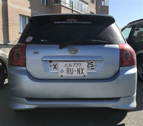 Японский номерной знак — Toyota Corolla RunX, 1,5 л, 2004 года ...