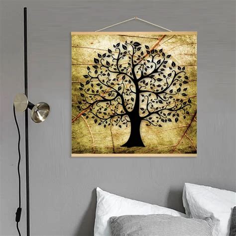 Tree Of Life Hanging Scroll Painting Canvas Posters And Prints Wall Art ...