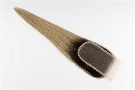 Lace Base Closure T M Chocolate Brown Rooted Light Brown Dark Blonde Mixed Hair