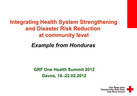 Integrating Disaster Risk Reduction And Health System Strengthening At