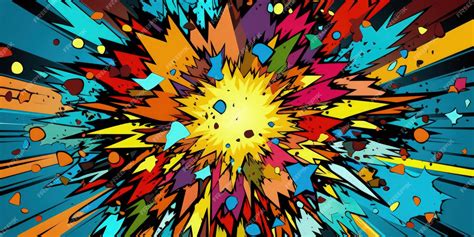 Premium AI Image | Pop art explosion background vector Generative AI