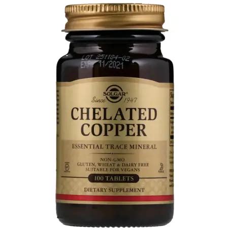 СОЛГАР ХЕЛАТНАЯ МЕДЬ ТАБ. № 100 в мережі 122 аптек Київ + Львів