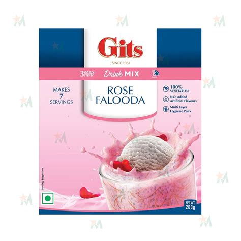 Gits Rose Falooda Mix 200 Gm Star Mart