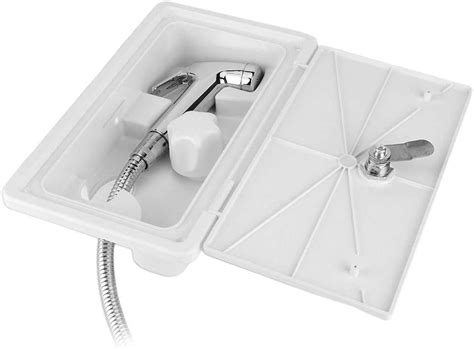 RV Shower Box Exterior Shower Box Hot Cold Switch With Keys Kit For Marine Boat Motorhome