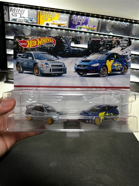 Hot Wheels Premium Two Pack Subaru Impreza Wrx Subaru Wrx Sti Hobbies Toys Toys