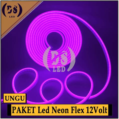 Jual Paket Lampu Led Neon Flex 5meter Adaptor 12v 1a Lampu Plafon