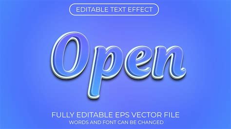 Premium Vector Open Text Effect