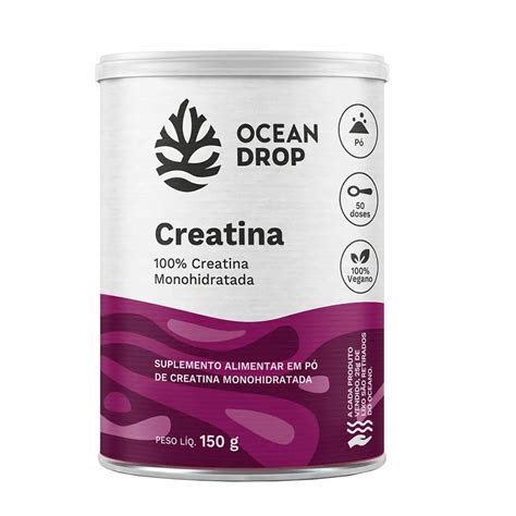 Ocean Drop Ou Pura Vida - Creatina 100% Pura Monohidratada Ocean Drop 300g | Suplemento Natural ...