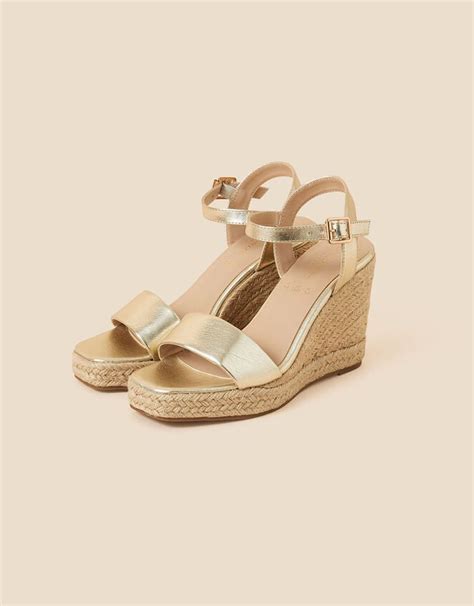 Espadrille Wedges Gold Sandals And Flip Flops Accessorize Global