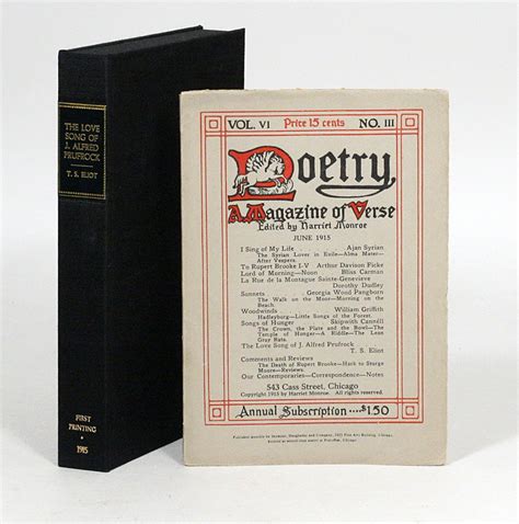 The Love Song Of J Alfred Prufrock T S Eliot First Edition