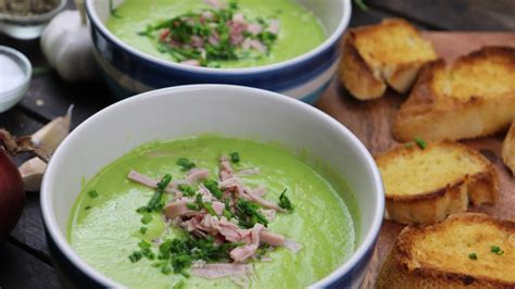 Pea And Ham Soup Recipe With Baguette Best Winter Soup 2020 Niyos Kitchen