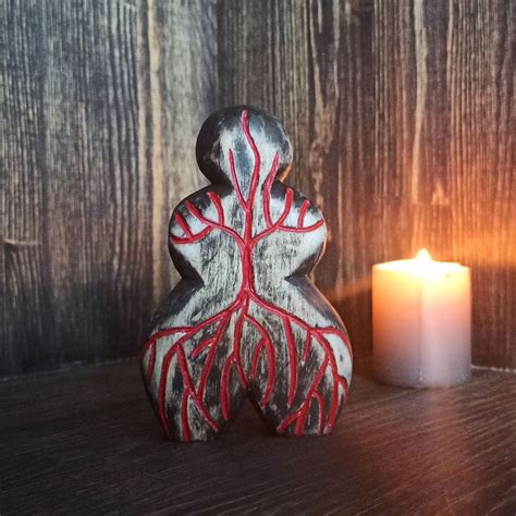 Goddess Nude Statue Spiral Yggdrasil Body Positive Art Mother Etsy