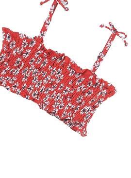 Bikini Mayoral Nido Abeja Rojo para Niña