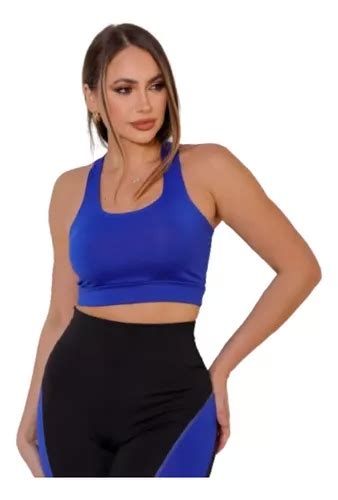 Top Cropped Feminino Suplex Fitness Academia Treino Parcelamento Sem