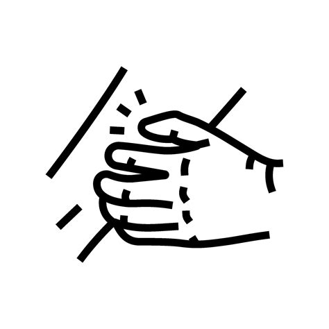 persistent itching disease symptom line icon vector illustration