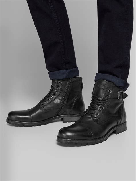 Leather Boots | Black | Jack & Jones®