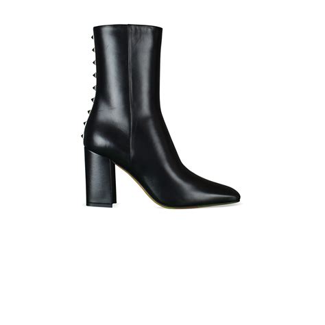 Luxury Womens Boots Vlogo Valentino Black Leather Boots