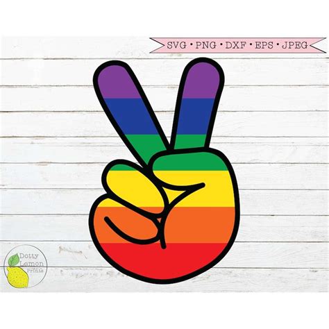 Rainbow Svg Gay Pride Svg LGBTQ Svg Peace Svg Love Svg File Inspire Uplift
