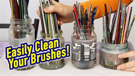 how to clean brushes from acrylic paint