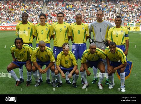 Soccer - FIFA World Cup 2002 - Group C - Brazil v Turkey. Brazil team
