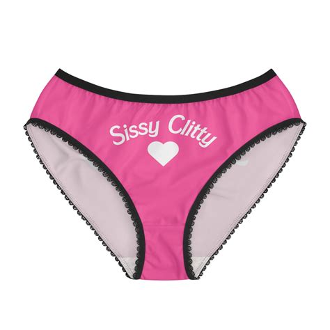 Sissy Clitty Sissy Pussy Panties Hot Pink White Etsy