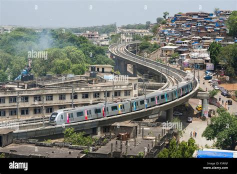 Mumbai Metro Ghatkopar To Versova Mumbai Maharashtra India Asia