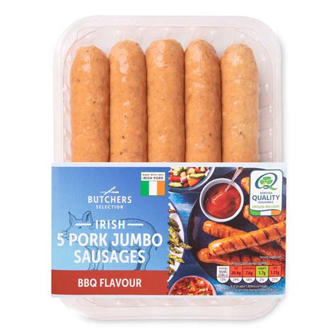 Irish Pork Jumbo Sausages 454g 5 Pack Butchers Selection Aldiie