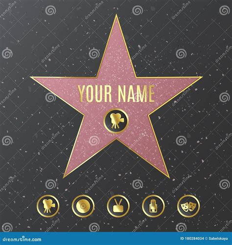 Hollywood Walk Of Fame Star Template