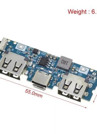 Плата павербанка модуль Powerbank USB 5В 2.4А 2USB Micro і Type-C: цена ...