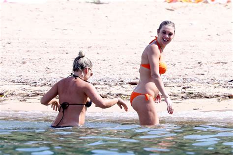 Chelsy Davy In Orange Bikini Gotceleb