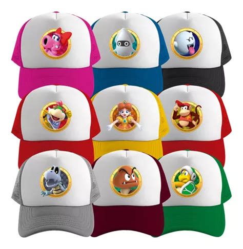 10 Gorras Trucker Super Mario Bros Personajes Meses sin interés