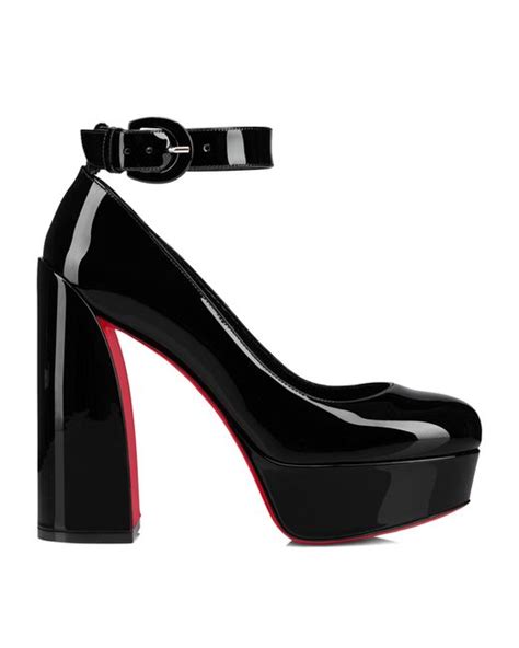 Christian Louboutin Movida Strap Patent Leather Pumps In Black Lyst