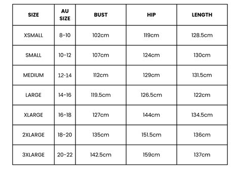 Blossom Dress Size Guide – Variety Hour Studio