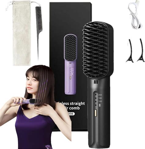 Amazon Portable Cordless Mini Hair Straightening Comb Negative