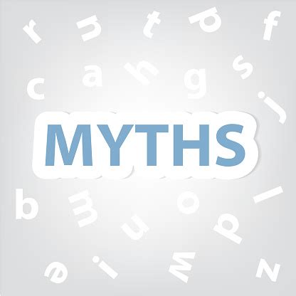 konsep kata mitos ilustrasi stok  gambar  alfabet