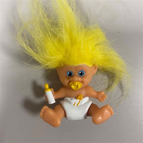 Vintage 1992 Croner Baby Troll Doll Yellow Hair