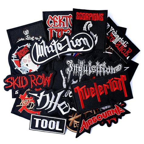 Pcs Lot Rock Band Patch Ebroidered Applique Patches Fabric Garment