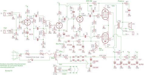 Cordovox Accordion Amp Conversion With Schematics