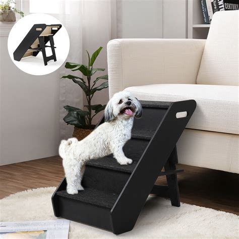 Veryke Pet Steps Stairs, Pet Stairs for Small Puppy Dogs Cats, Portable ...
