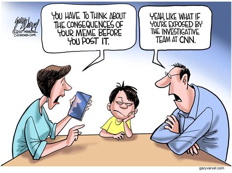 Political Cartoon Us Cnn Investigative Team Fake News Little Kid